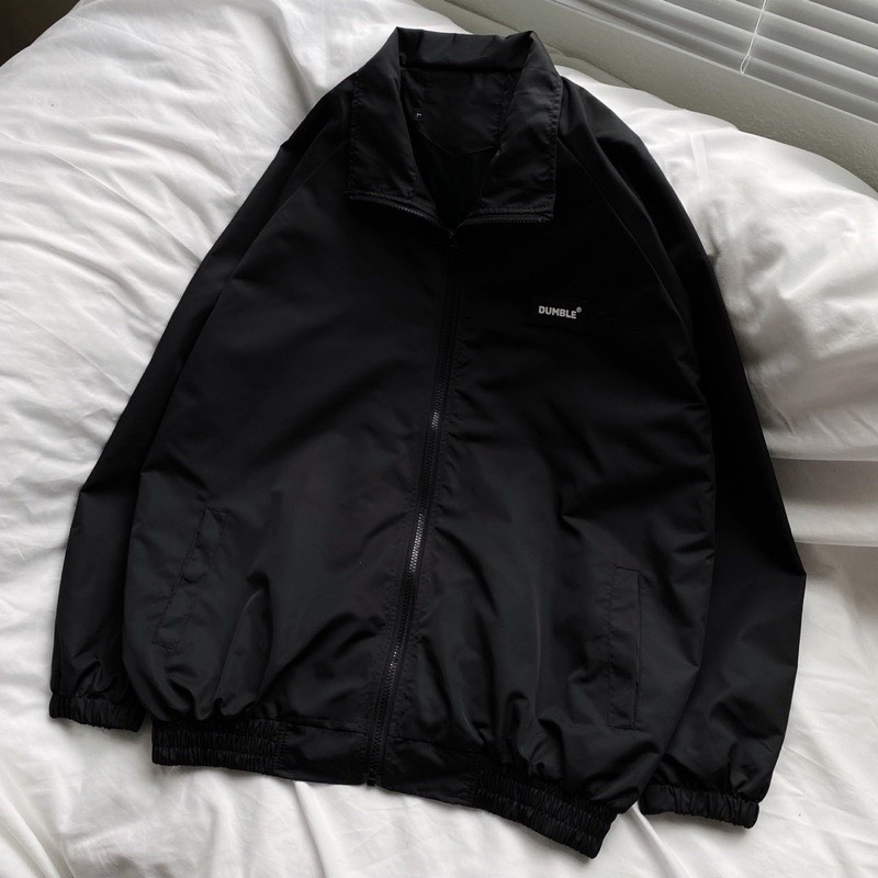 Áo Khoác Dù Dumble Logo thêu trơn Vải Gió 2 Lớp Unisex Form Rộng Nam Nữ
