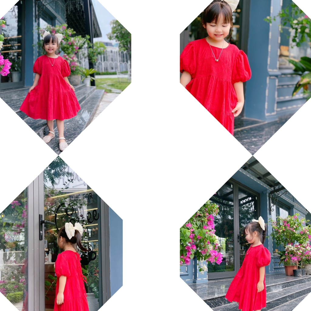 VÁY ĐŨI ĐỎ DÂY BUỘC SAU LƯNG SOFIA