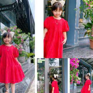 Váy đũi đỏ dây buộc sau lưng sofia