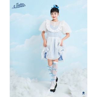 Double Moonshot - Set đầm xoè phối bèo Cotton Cloud