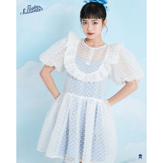 Double Moonshot - Set đầm xoè phối bèo Cotton Cloud