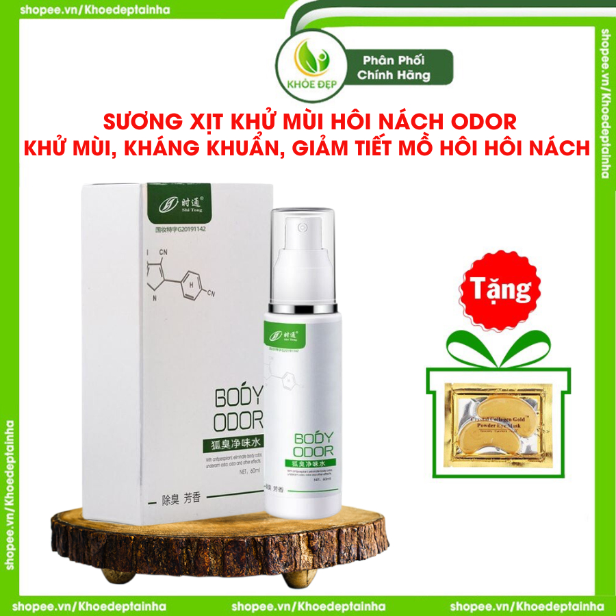 Sương xịt khử mùi hôi nách Odor, xịt ngăn mồ hôi nách, loại bỏ vi khuẩn, giữ nách khô thoáng, xịt ngăn mùi nam nữ