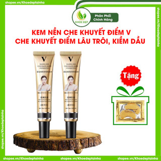 Kem nền che khuyết điểm V, kem che khuyết điểm kiềm dầu, chống nước, make up tự nhiên, bền màu, trang điểm nội địa Trung