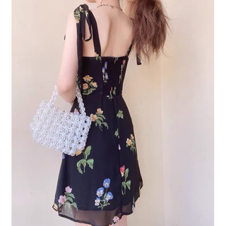 Đầm dây hoa 2 màu