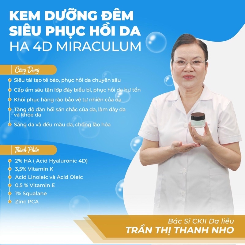Bộ mỹ phẩm Kem ngày, kem đêm, serum chính hãng Miraculum dành cho da dầu, mụn