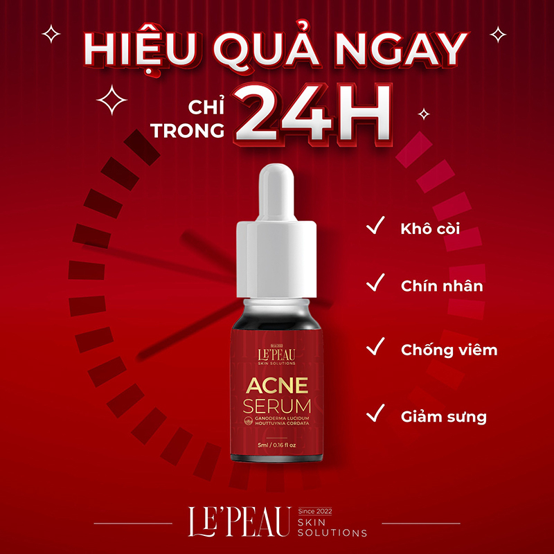 Chấm mụn diếp cá giảm mụn thâm sẹo rỗ ACNE LE'PEAU 5ml