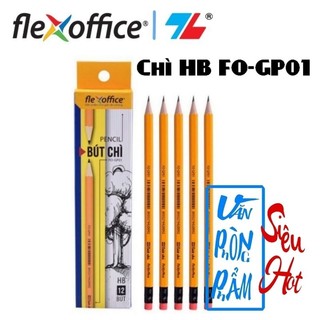 Bút chì gỗ hb, 2b/flexoffice, 12 cây/hộp