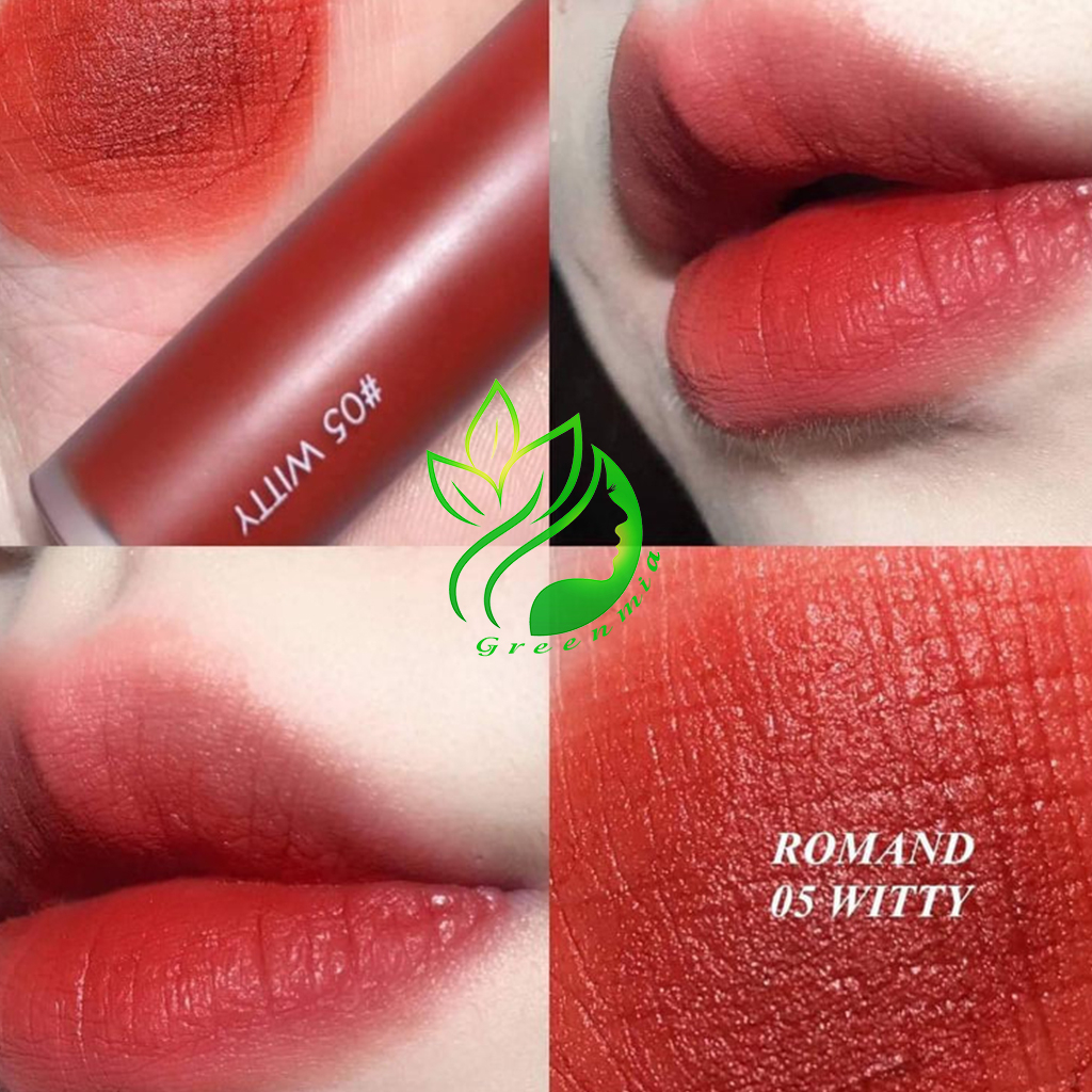 Son Romand Zero 05 Witty Nâu Cam Son Kem Lì Romand Zero Velvet Tint  ️