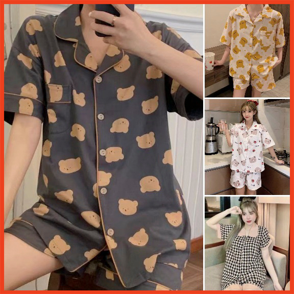 BỘ ĐỒ PIJAMA Bộ mặc nhà nữ mềm mát, hoạ tiết xinh, tay ngắn quần đùi