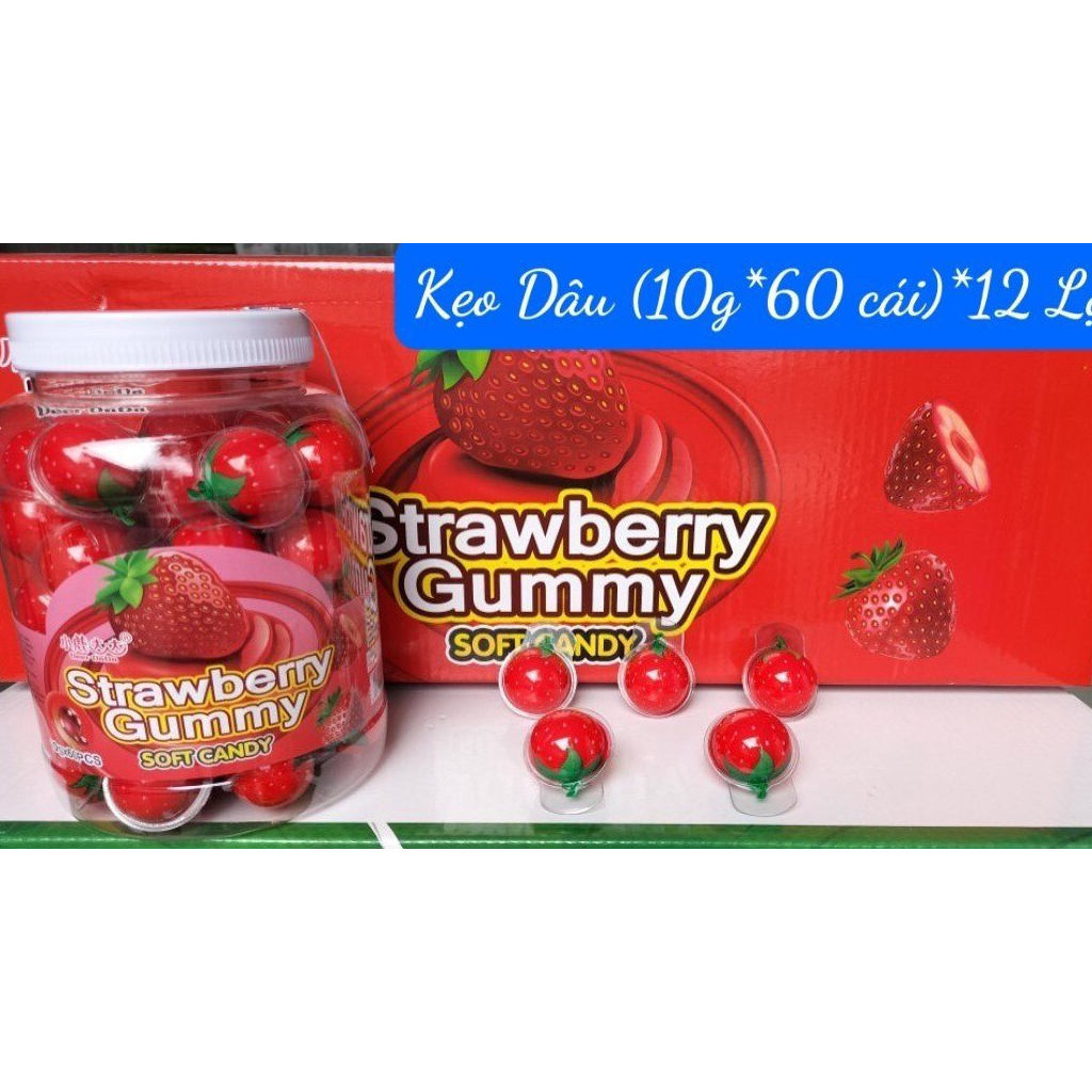 Kẹo Dẻo Có Nhân Hình Con Mắt/ Dưa Hấu/ Dâu / Vịt/ Đào/ Gấu trúc/ Mèo Kitty/ Người Nhện/ Hành Tinh