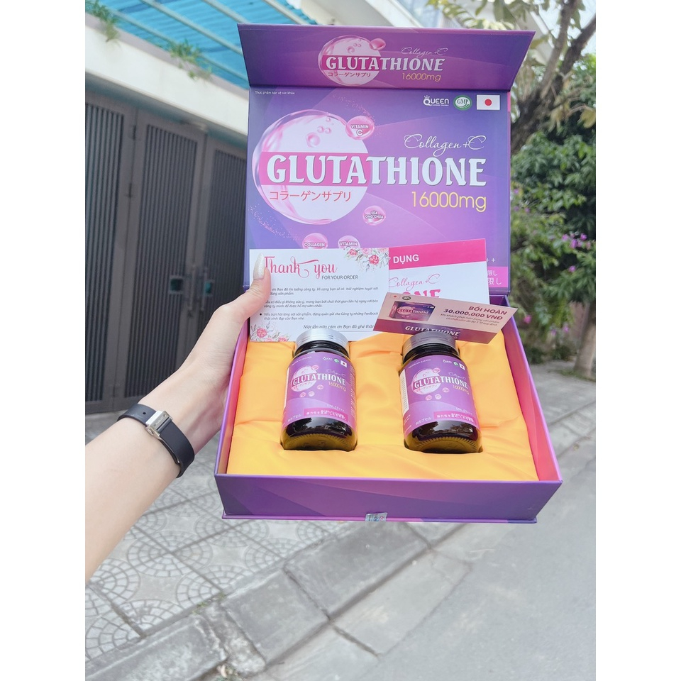 Viên uống trắng da Glutathione 16000mg collagen chính hãng giúp trắng da làm mờ thâm nám giảm tàn nhang | BigBuy360 - bigbuy360.vn