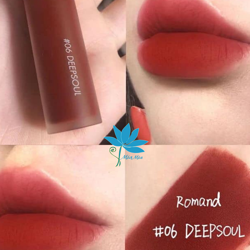 Son Romand Zero 06 Deepsoul Nâu Đỏ Son Kem Lì Romand Zero Velvet Tint