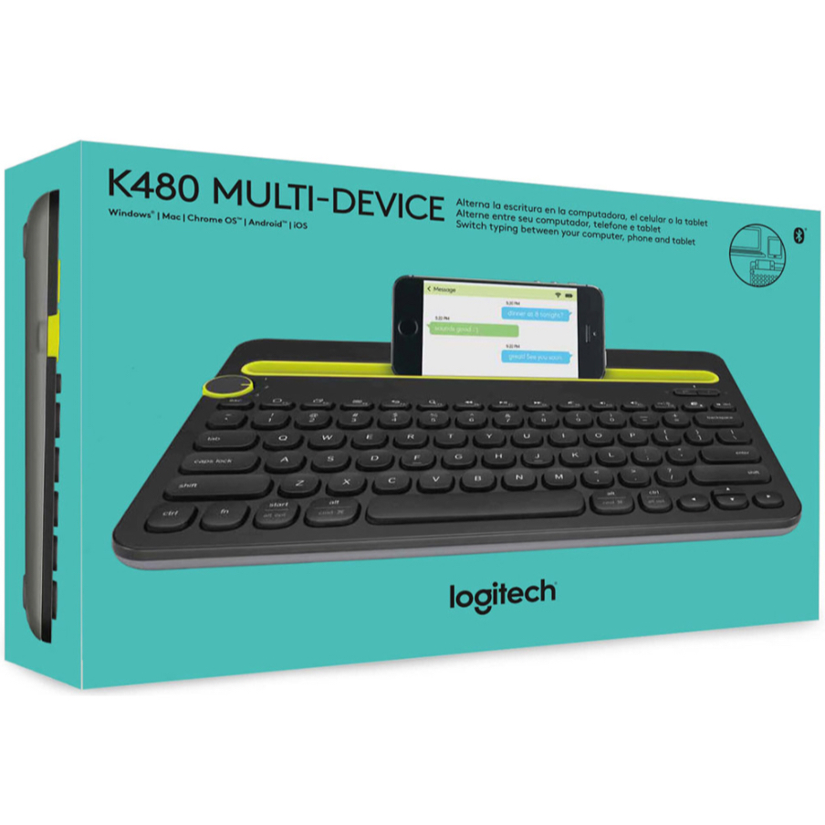 Bàn Phím Blueetoth Logitech K480 - Kết Nối Cùng Lúc 3 Thiết Bị Khác Nhau - Hàng Chính Hãng - BH 1 Năm - Có Xuất VAT
