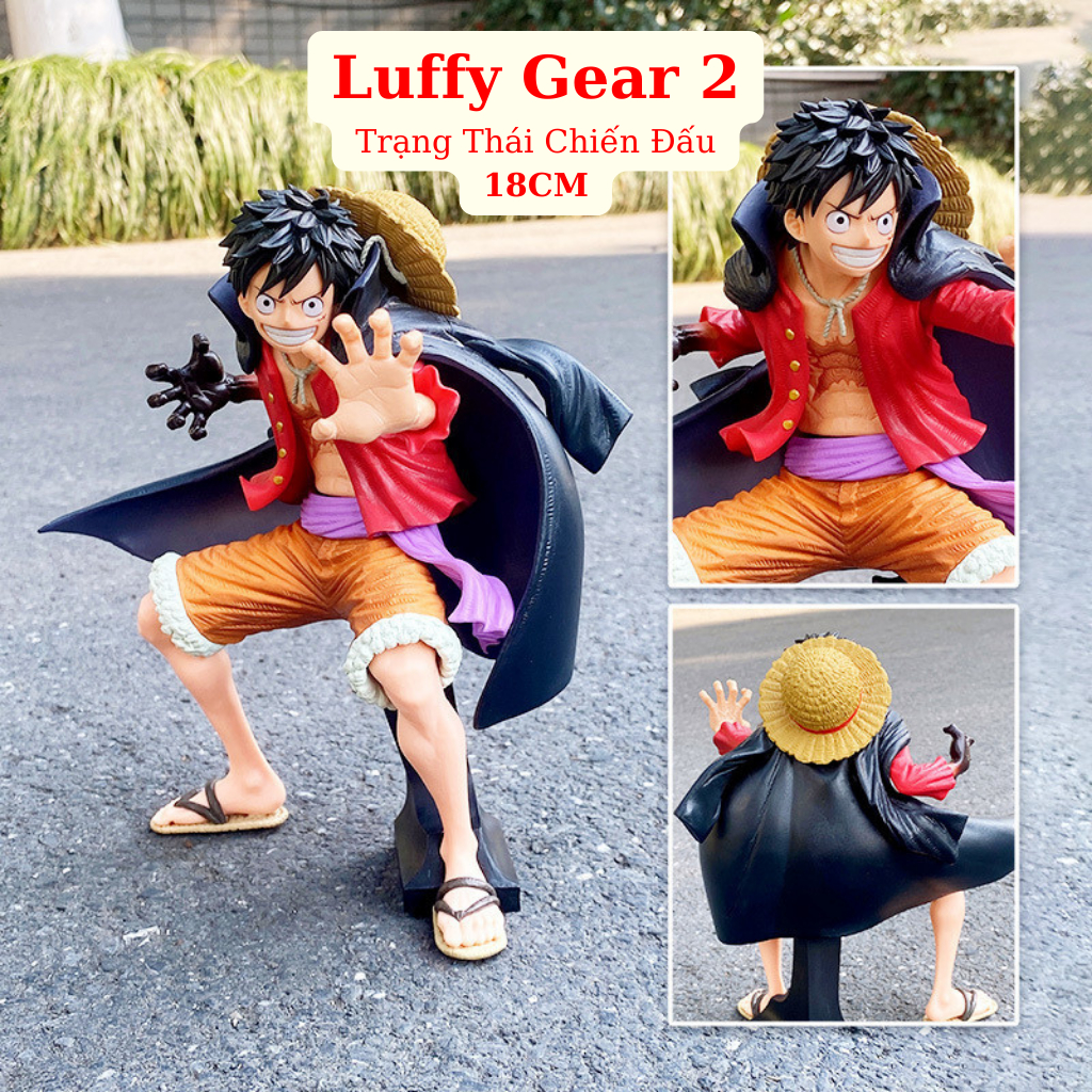 Mô Hình Luffy Trạng Thái Chiến Đấu Gear 2 Cao Cấp 18cm Mô hình One Piece Cao Cấp, Figure Mô Hình Anmie One Piece Luffy V