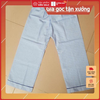  Quần kẻ ông già mặc rộng rãi thoáng mát