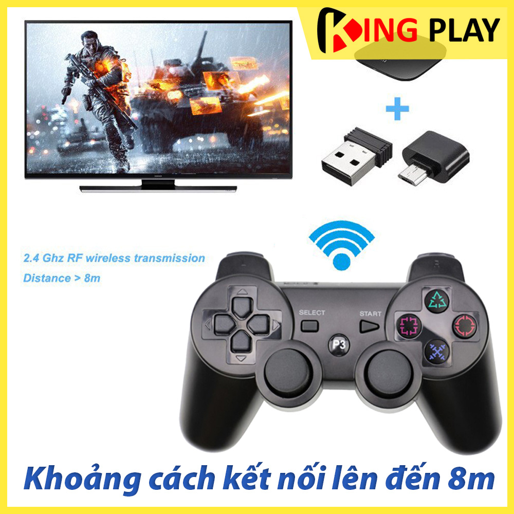 Tay cầm chơi game PC Laptop TV Điện thoại Android - Tay cầm không dây P3 pin sạc chơi full skill Fifa Online 4 Pes