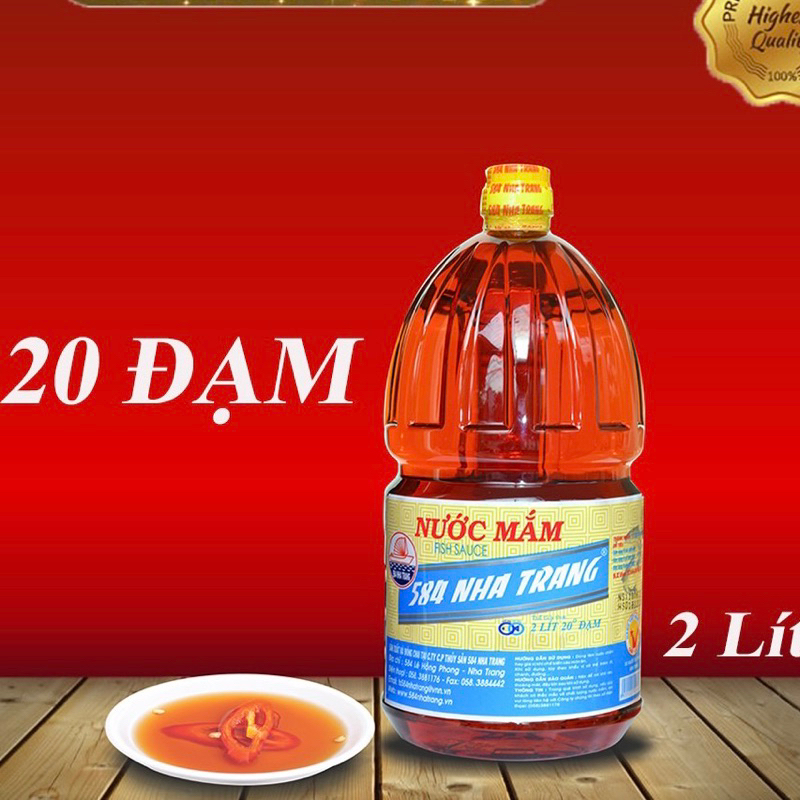 NƯỚC MẮM 584 chai 2l- 20 độ đạm