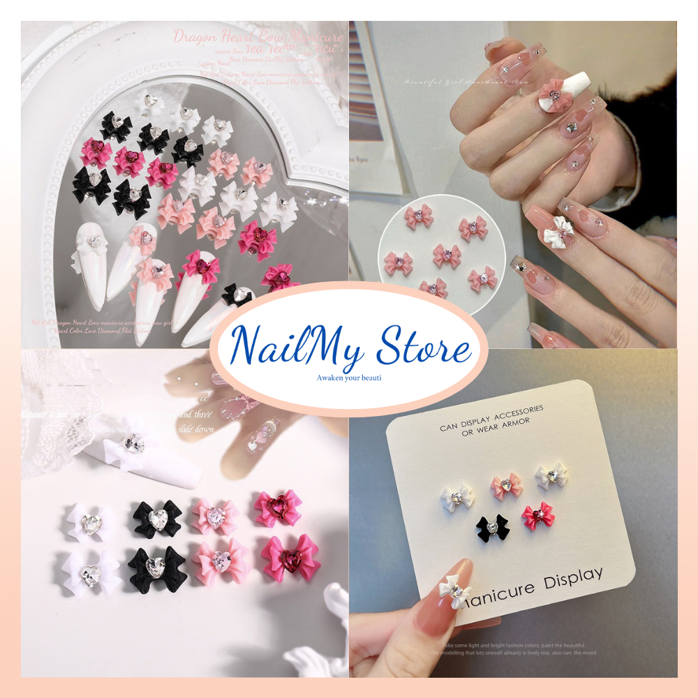 Charm nail, charm nơ gắn móng, trang trí móng (3237-3246)