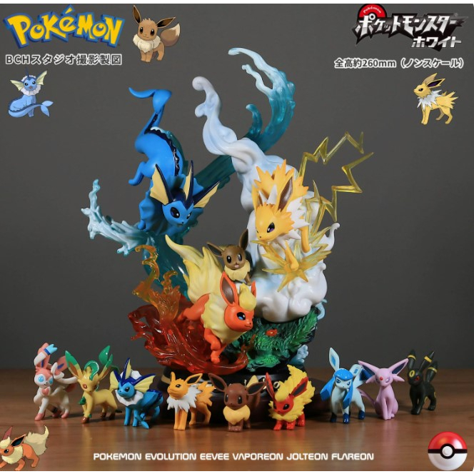 Pokemon Figure, Mô hình, nhân vật size to tiến hóa Charamander Bulbasaur gengar squitle mewtwo huyền thoại có đèn led