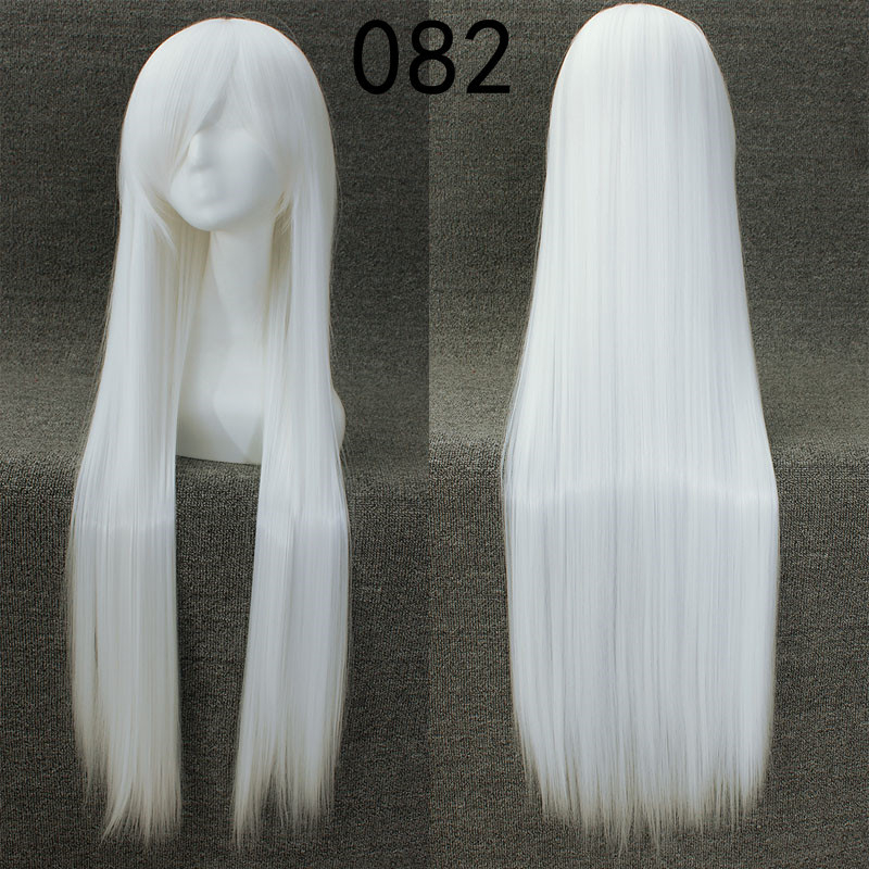 Tóc giả dài 100cm màu trắng lưới hoa mái nguyên hóa trang halloween chịu nhiệt - wig Sakana cosplay