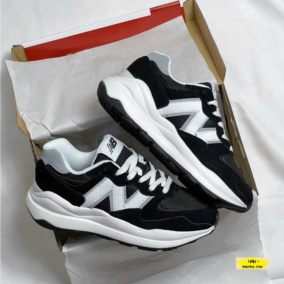 Giày nam New Balance 5740 màu đen, giày thể thao nữ độn đế 3cm mới 2023, full box, free ship