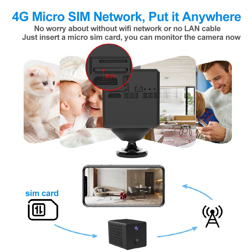 Camera CB72 4G Mini 1080P IP 2600mAh Vstarcam  ko kèm nguồn