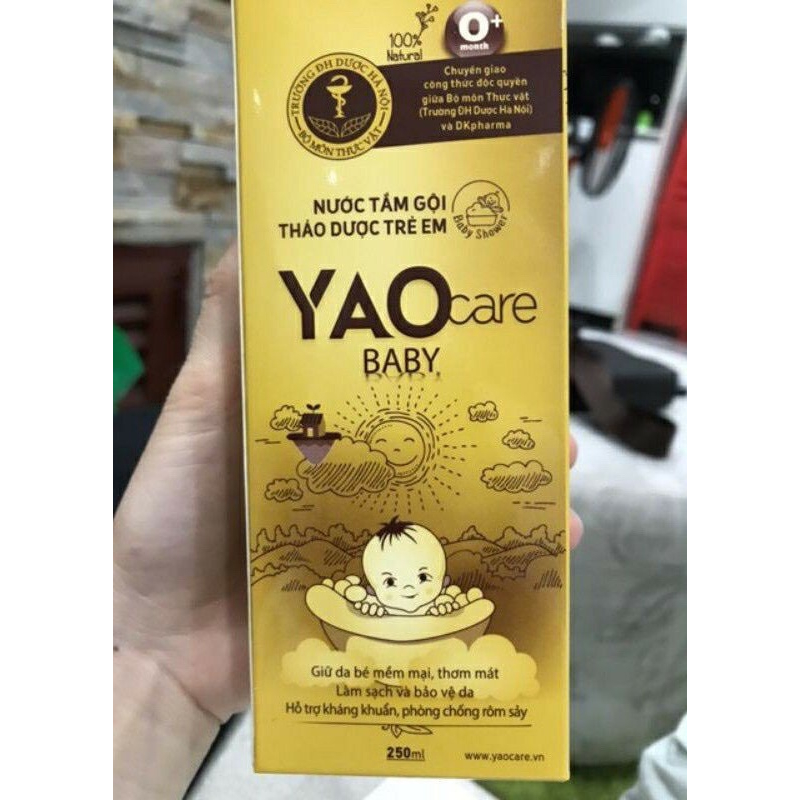 Nước tắm gội thảo dược YAOCARE Baby cho Bé - Chai 250ml - Yaocare DKX