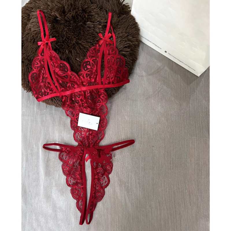 ( hỏa tốc 2h ) bodysuit ren cao cấp xẻ đáy quyến rủ-váy ngủ chất ren cao cấp mềm mịn