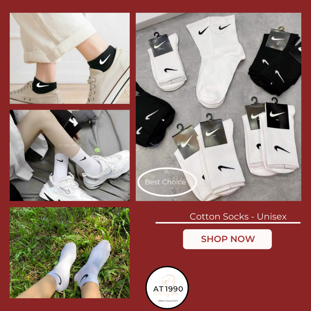 Vớ, Tất Nam Nữ Thời Trang Thể Thao Nike Cổ Ngắn, Trung, Dài