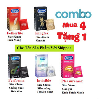 [Tặng 1 Hộp 12 Bao] Bao Cao Su Durex Chính Hãng, BCS Siêu Mỏng, Kéo Dài Thời Gian, Chống Xuất Sớm.
