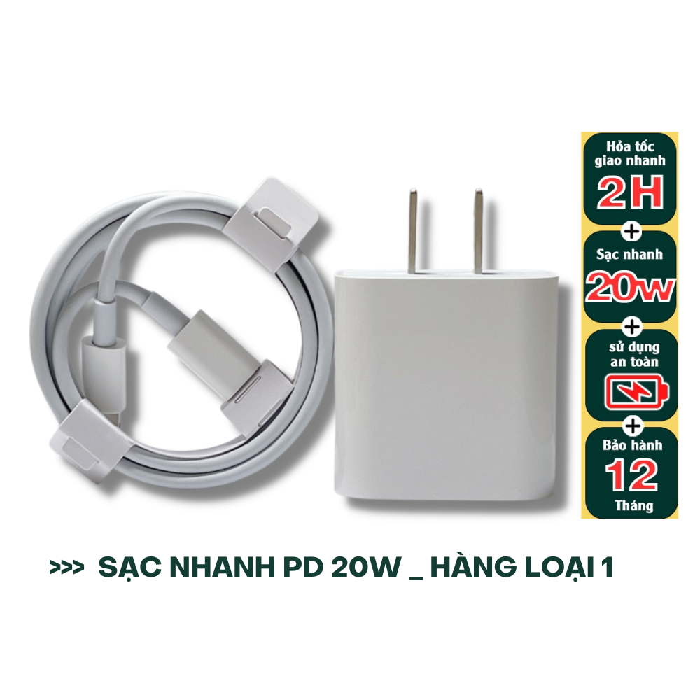 Bộ Sạc Nhanh PD 20W Chính Hãng ONL1C, Cam Kết Tốc Độ Sạc, Không Nóng Máy, Bảo Hành 12 tháng