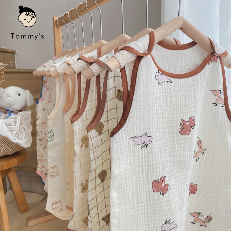 Túi Ngủ Cho Bé Mùa Hè Chất Liệu Xô Muslin Cao Cấp Hàn Quốc Siêu Mềm Mát TOMMY HOUSE