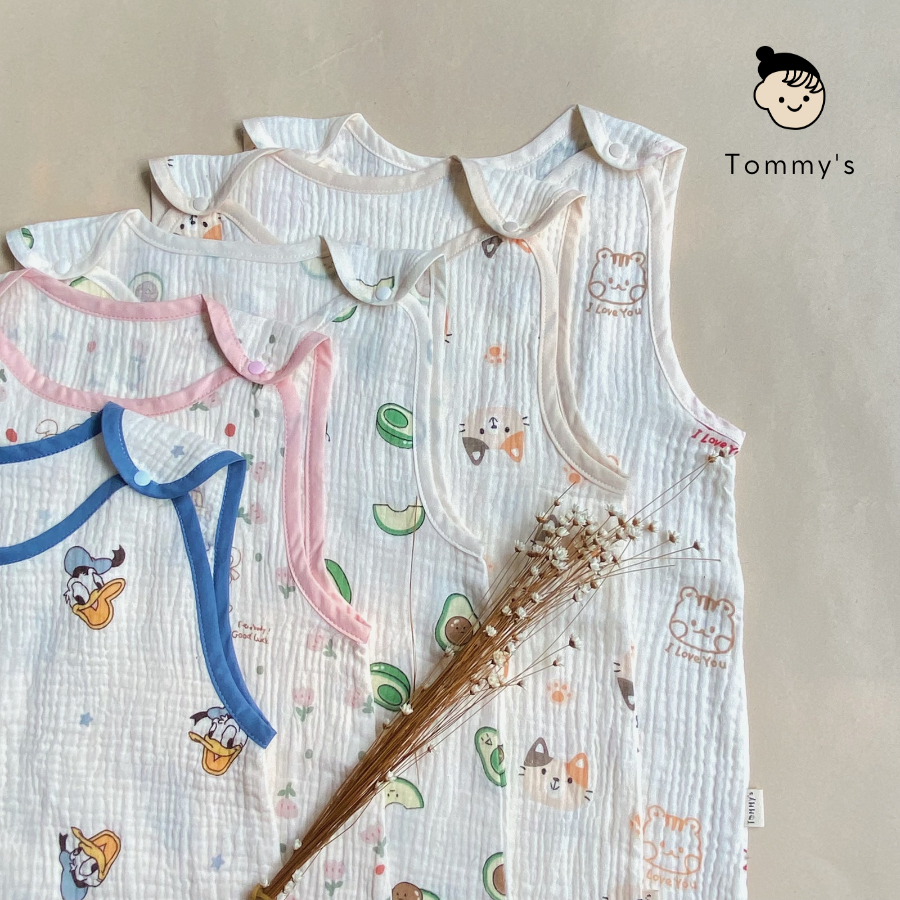 Túi Ngủ Cho Bé Mùa Hè Chất Liệu Xô Muslin Cao Cấp Hàn Quốc Siêu Mềm Mát TOMMY HOUSE