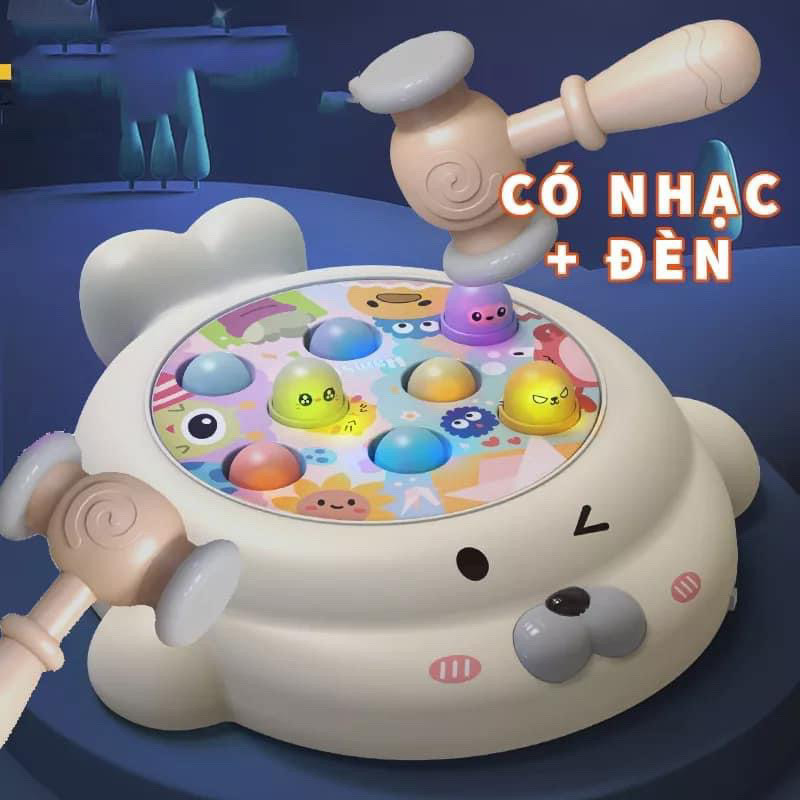 Bộ đồ chơi đập chuột có nhạc và đèn cho bé