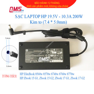 Sạc laptop HP 19.5V-10.3A 200W Slim (kim to) EliteBook 8560w 8570w 8740w 8760w 8770w, Zbook 15 G1, 15 G2, 17 g1, 17 g2
