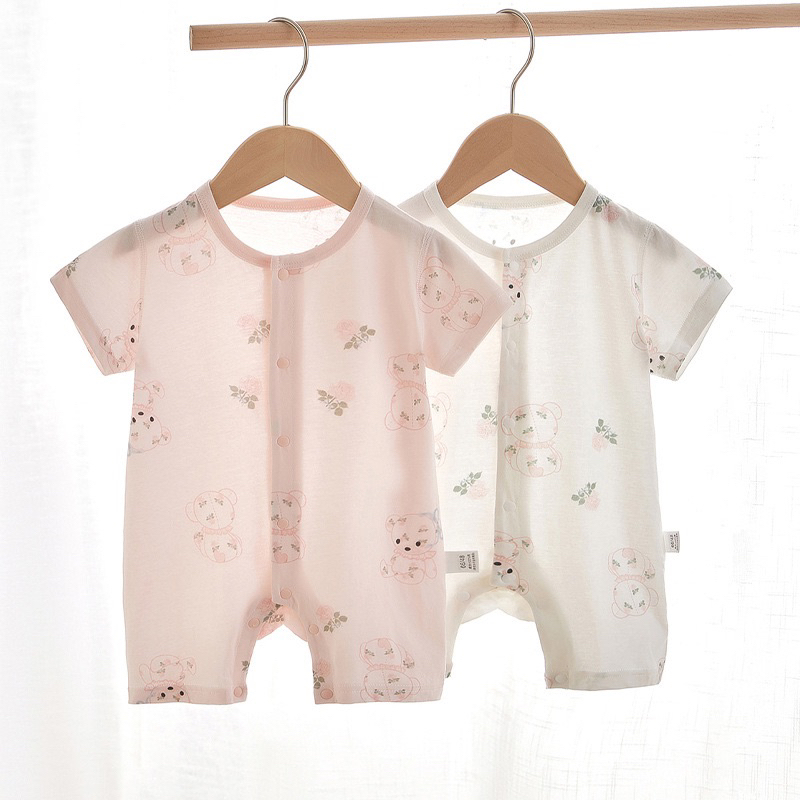 Bodysuit cộc tay cho bé từ 5-13kg vải cotton cao cấp mềm mát cho mùa hè.
