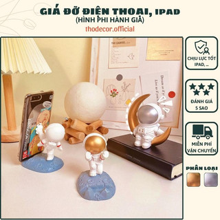 Giá đỡ điện thoại hình phi hành dễ thương, kệ đỡ điện thoại giá rẻ, giá đỡ điện thoại để bàn làm việc