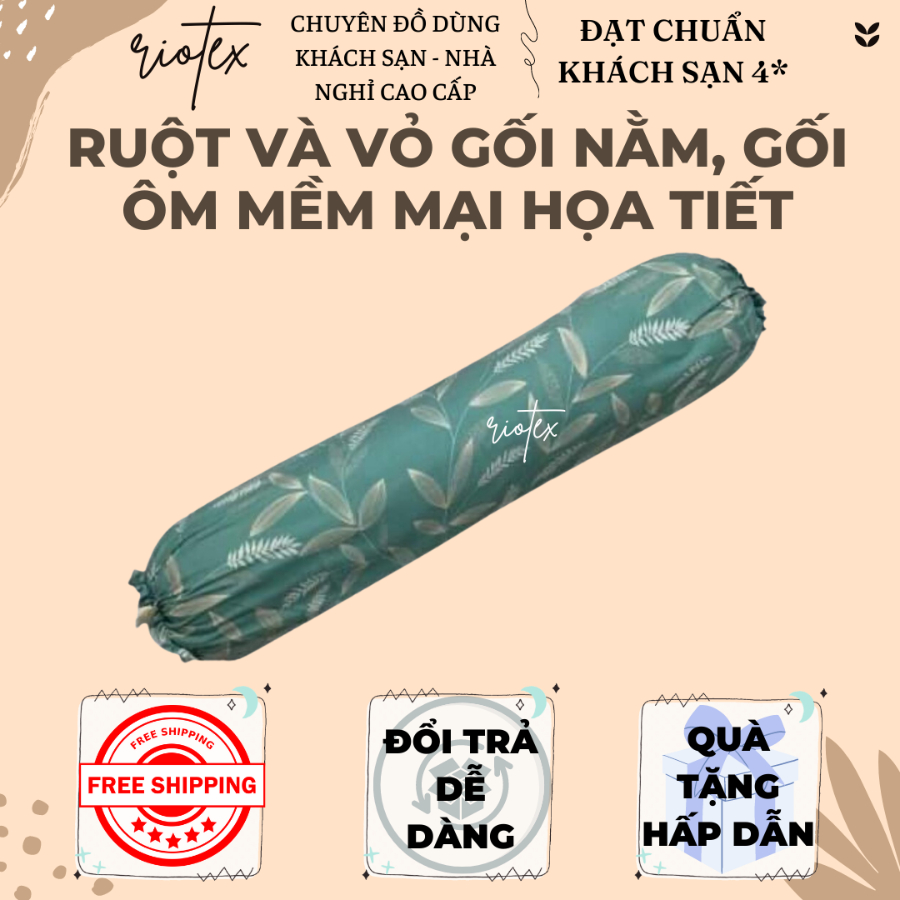 Ruột và vỏ gối nằm, gối ôm Riotex mềm mại họa tiết đáng yêu cho bé