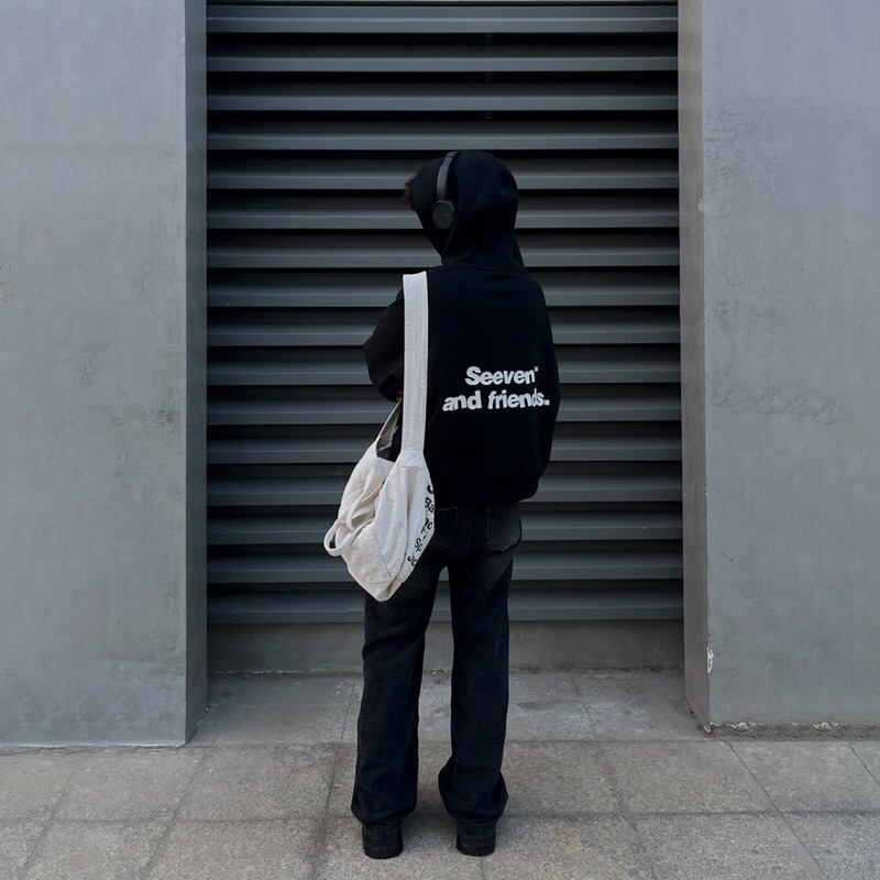 ÁO HOODIE RAGLAN SEEVEN BASIC - SS FORM BOXY