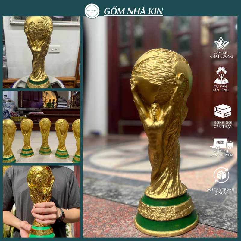 Mô hình sản phẩm cúp bóng đá bản đẹp