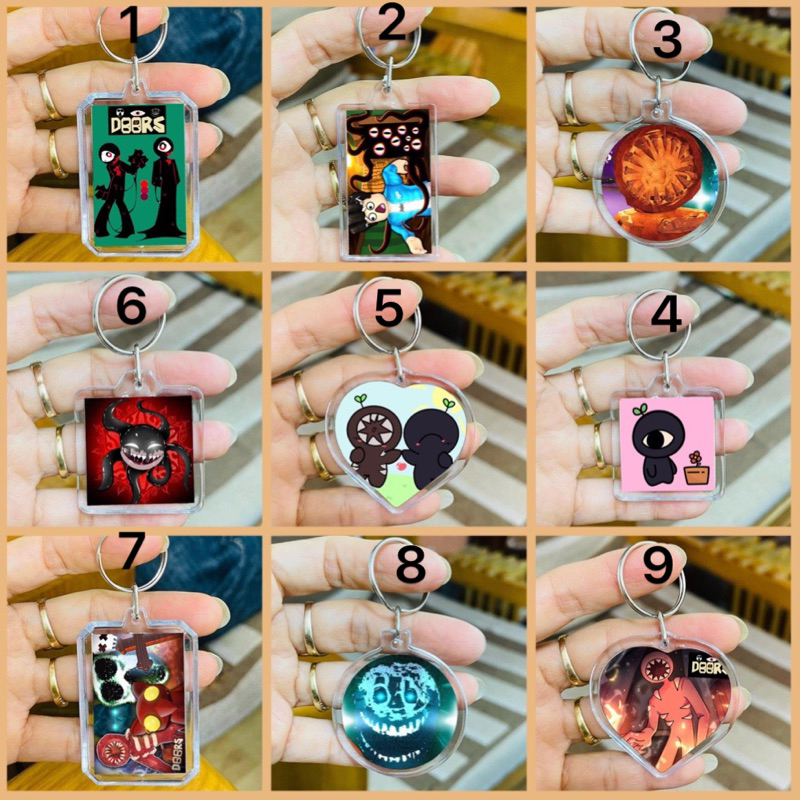 Móc treo khoá  Roblox Doors Ambush figure seek hide Rush Eyes Halt Jack Glitch/ moca khoá Game Roblox Doors Ambush fig