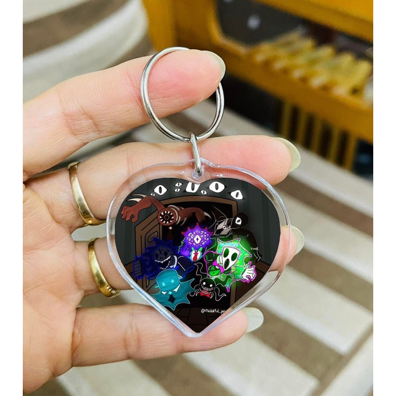 Móc treo khoá  Roblox Doors Ambush figure seek hide Rush Eyes Halt Jack Glitch/ moca khoá Game Roblox Doors Ambush fig