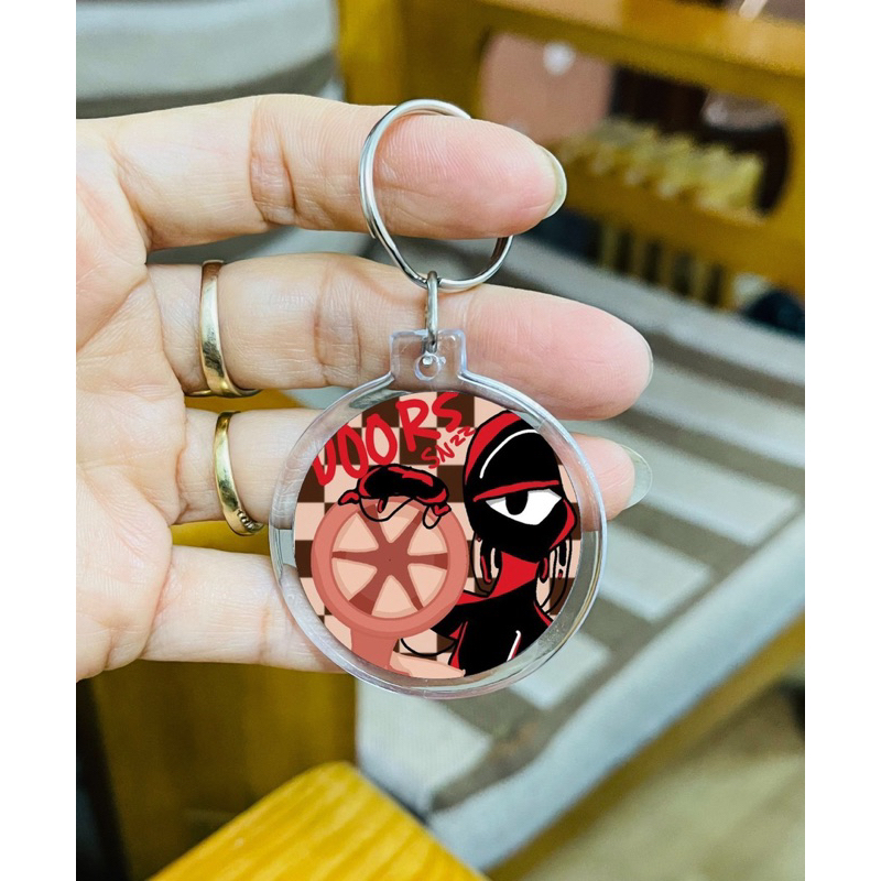 Móc treo khoá  Roblox Doors Ambush figure seek hide Rush Eyes Halt Jack Glitch/ moca khoá Game Roblox Doors Ambush fig