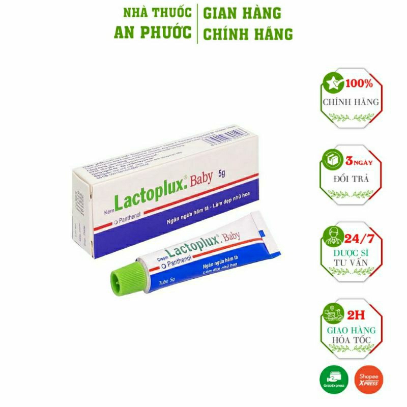 LACTOPLUX BABY⚡CAM KẾT CHÍNH HÃNG ⚡Kem bôi da chăm sóc cho mẹ và bé hăm tả 5g