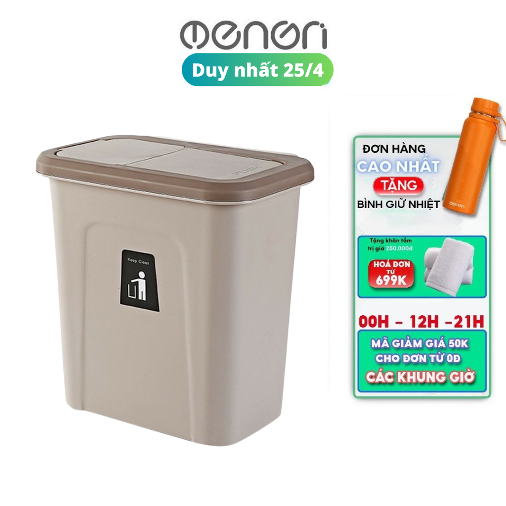 Thùng Rác Treo Cánh Tủ Có Nắp Đậy Chất Liệu Nhựa PP Chống Bán Bẩn - OENON