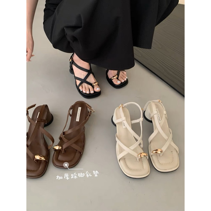Sandal dây chéo gót trụ quai sau  Ali lover bộ sưu tập hè 2023