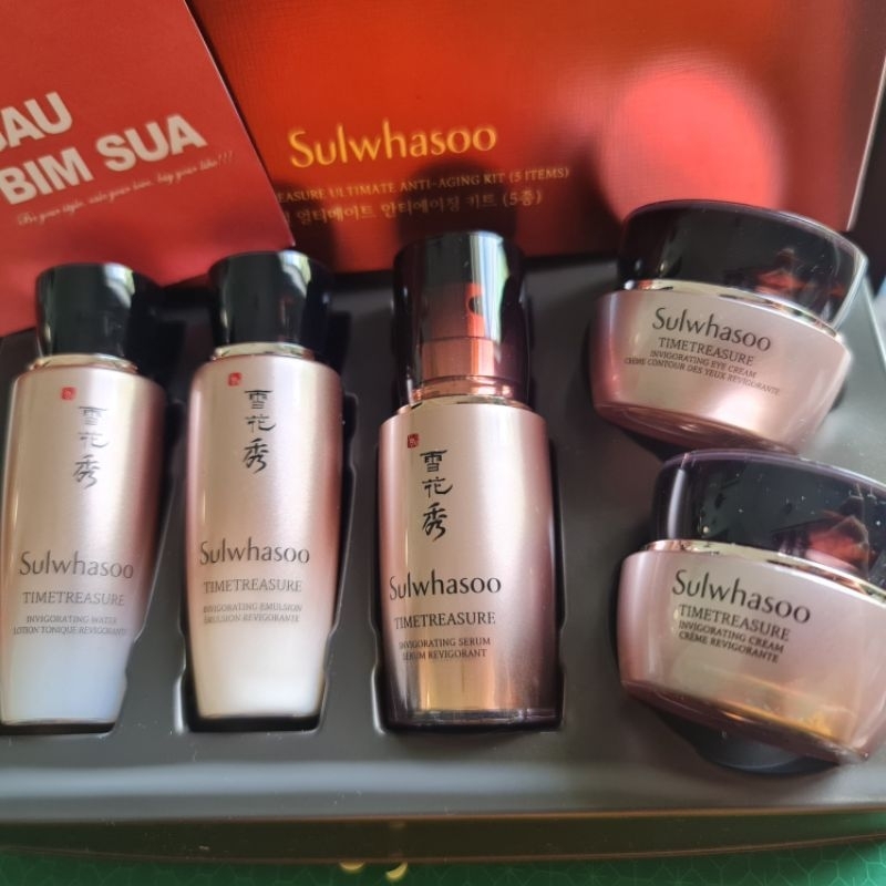 Set Sulwhasoo Thông đỏ 5SP dưỡng da săn chắc, trẻ trung - Sulwhasoo Timetreasure Invigorating