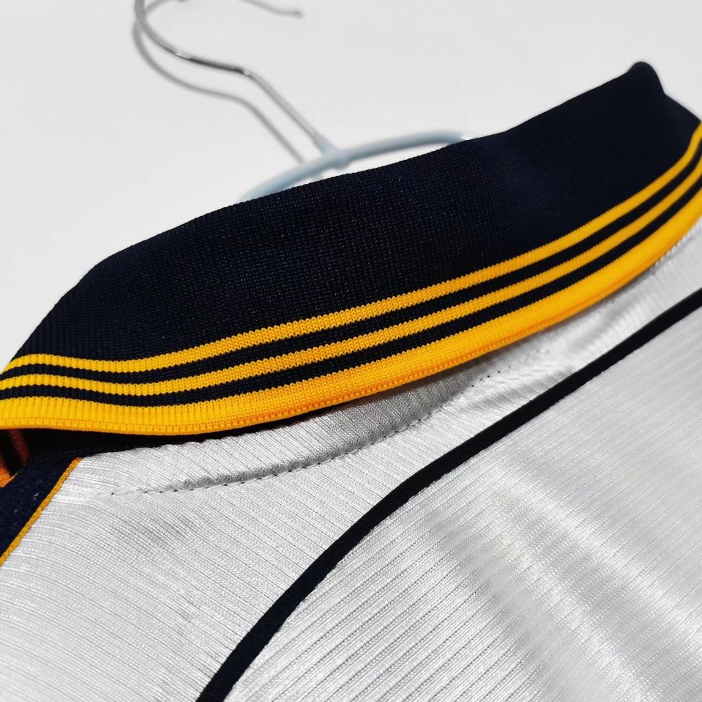 Áo bóng đá retro real 1998 vải Cotton Polyester thời trang blockcore