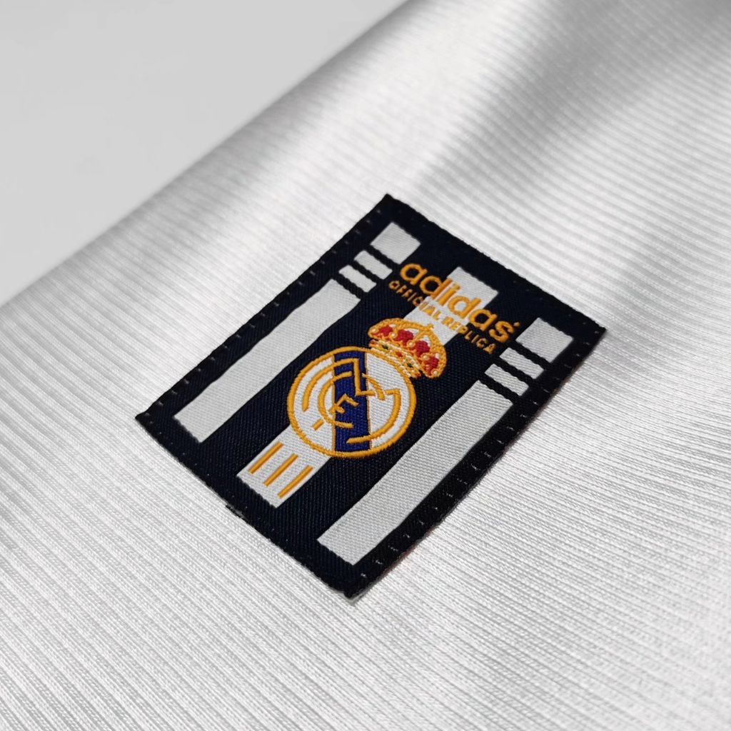 Áo bóng đá retro real 1998 vải Cotton Polyester thời trang blockcore