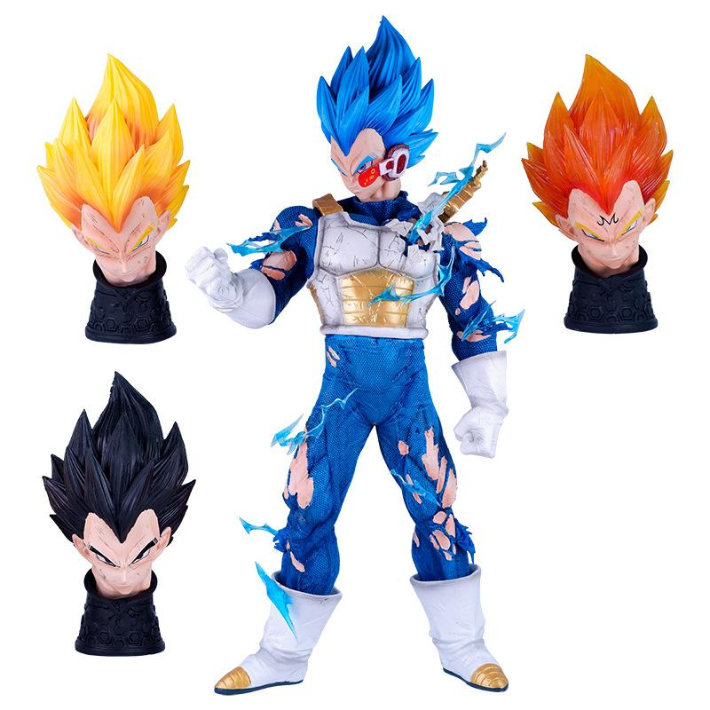 Mô hình Vegeta 55cm 3 đầu thay thế có đế vô cùng chắc chắn, có hộp màu - Mô hình Dragon Ball